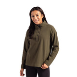 Cutter & Buck Hunts Point Eco Fleece Womens Snap Pullover (Q814332)