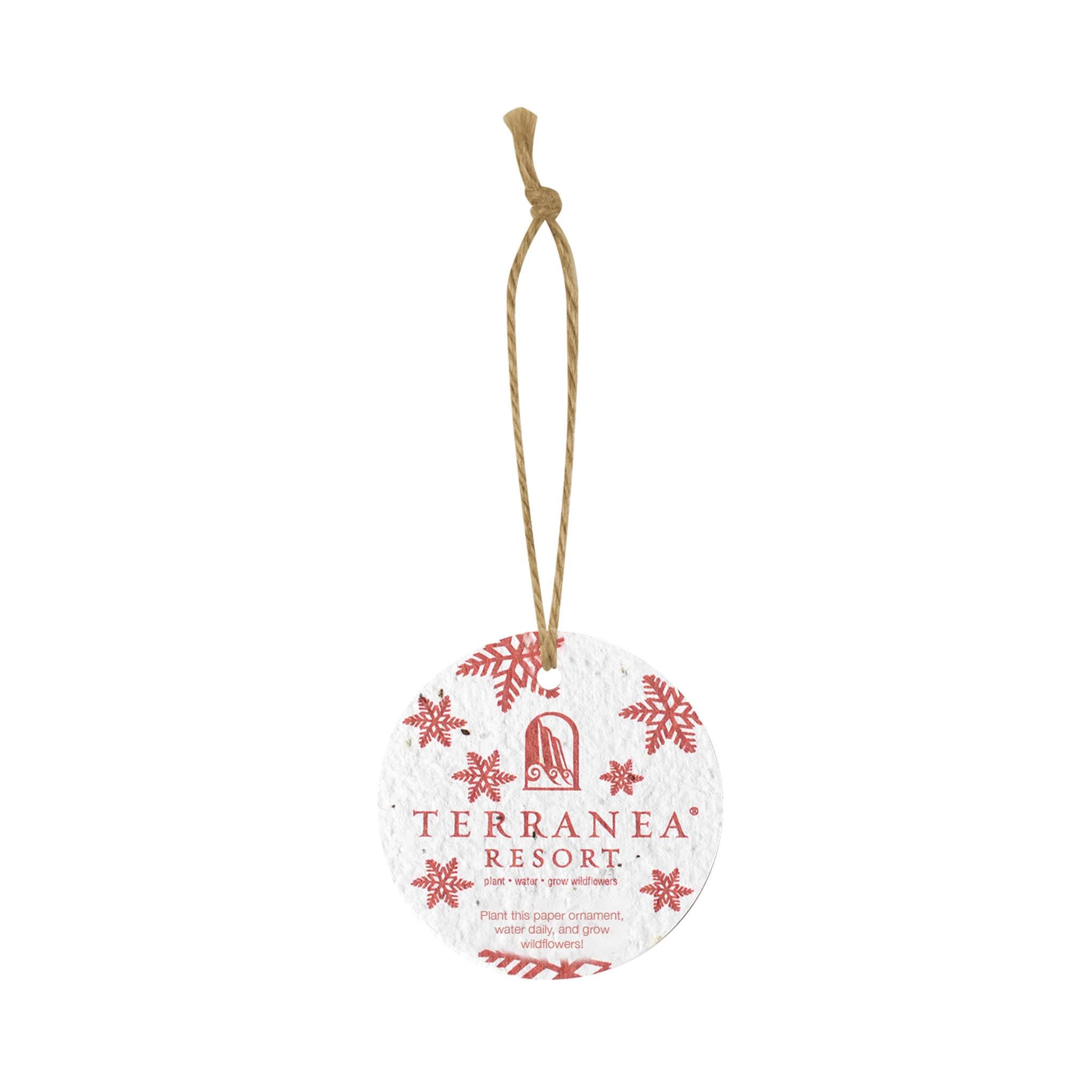 Bloomin Circle Shaped Plantable Holiday Ornament  Imprinted with Logo (Q815822)