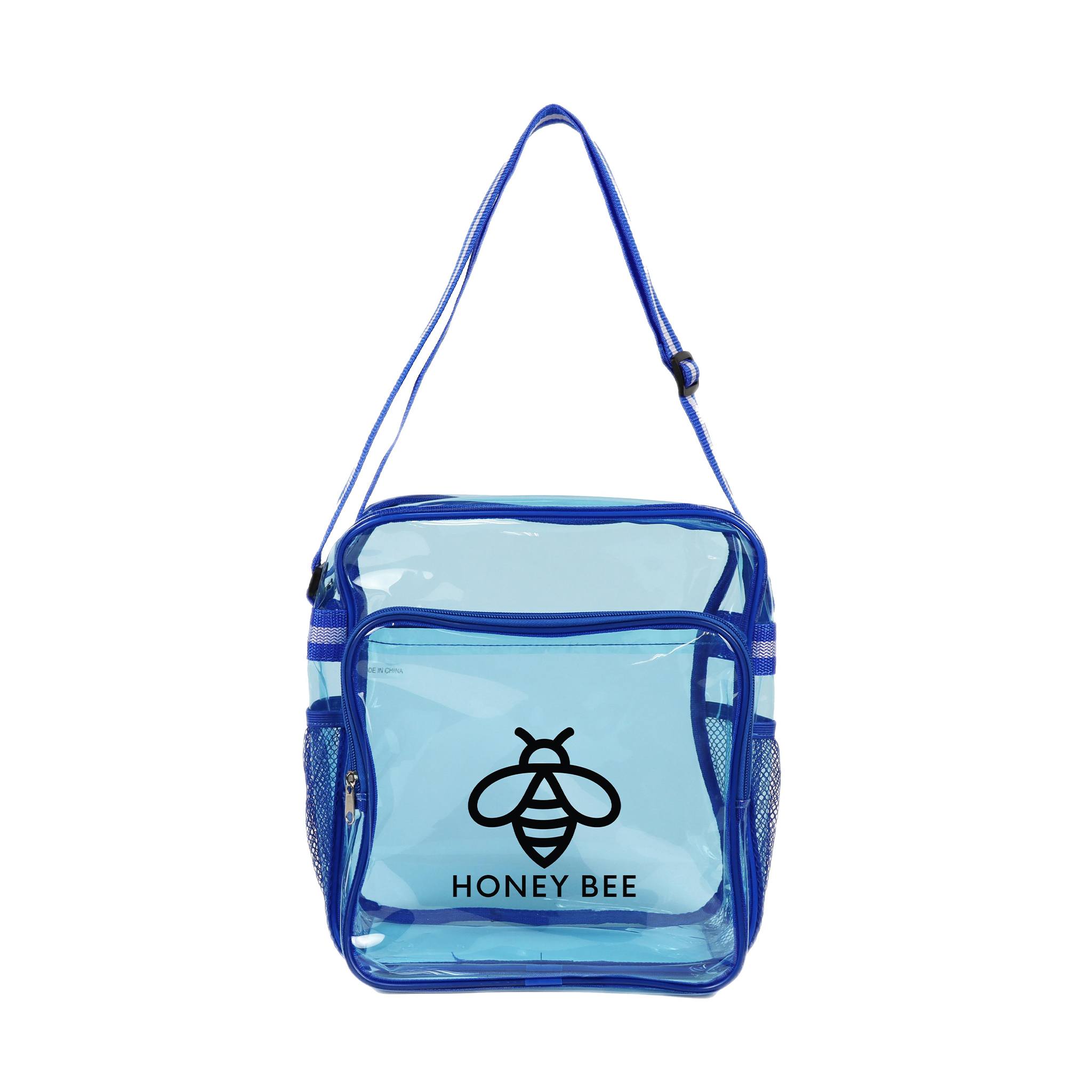 Clear Cross Body Satchel / Messenger Bag  Imprinted with Logo (Q816432)