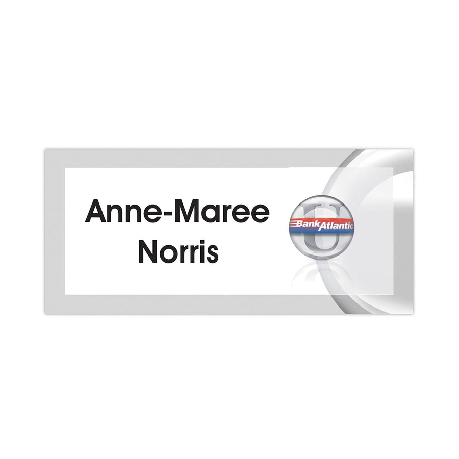 Fort Worth Plastic Name Badge: 3-6 Sq In. (Q820022)