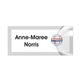 Fort Worth Plastic Name Badge: 3-6 Sq In.  Imprinted with Logo (Q820022)