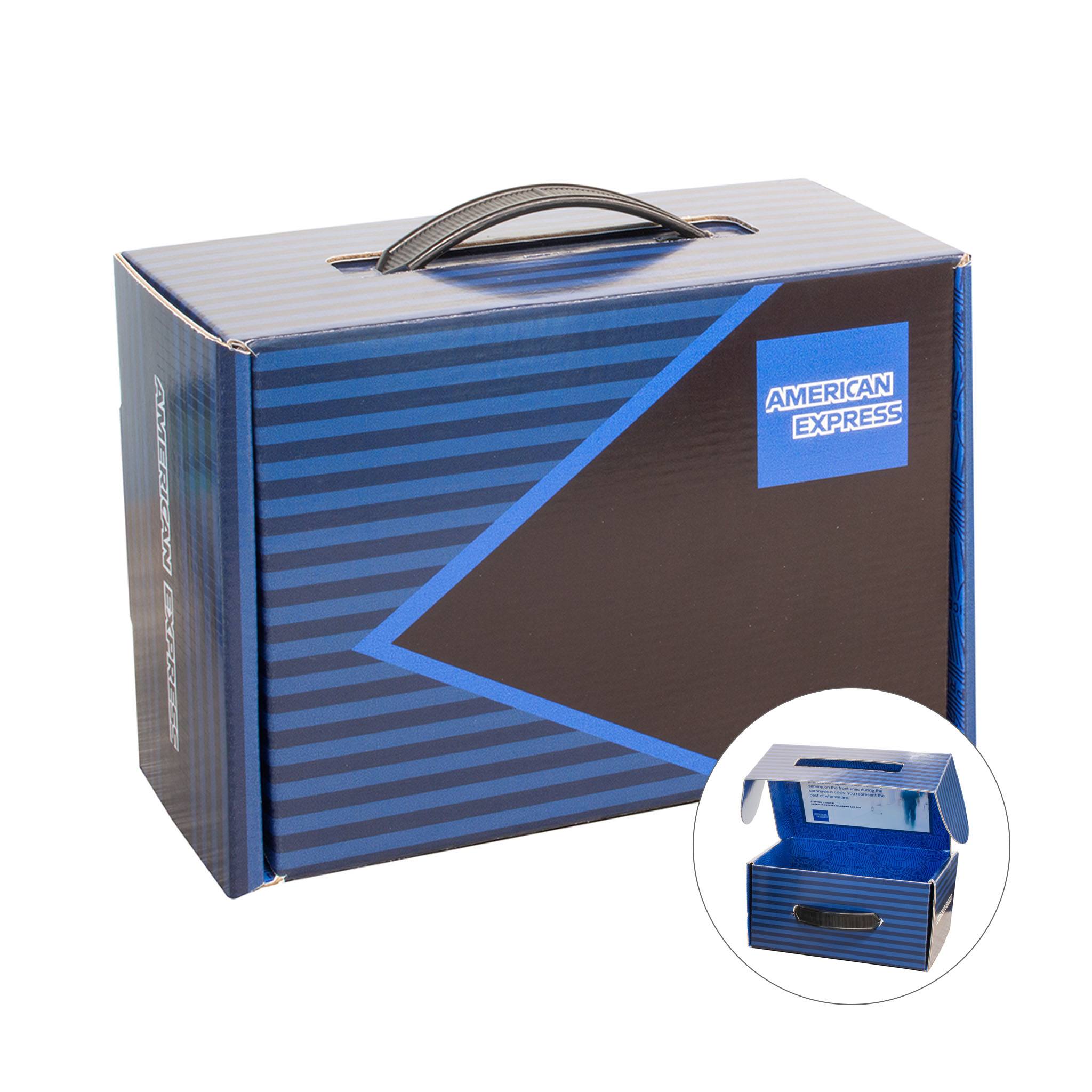 E-Flute Box With Handle  Imprinted with Logo (Q821422)