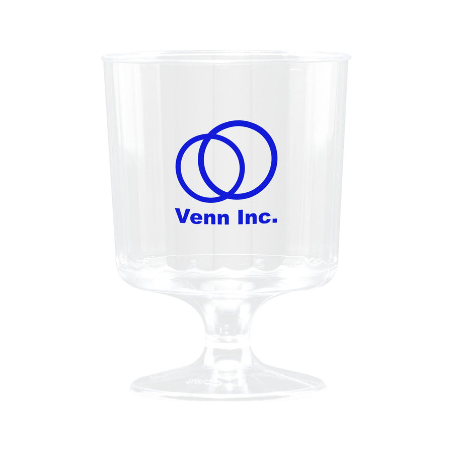 5 Oz. Clear Fluted Plastic Footed Wine Cup (Q822211)