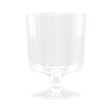 5 Oz. Clear Fluted Plastic Footed Wine Cup (Q822211)