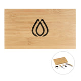 4 Piece Bamboo Wine Gift Set  Imprinted with Logo (Q822422)