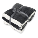 Mink Sherpa Blanket - Charcoal (Q823022)