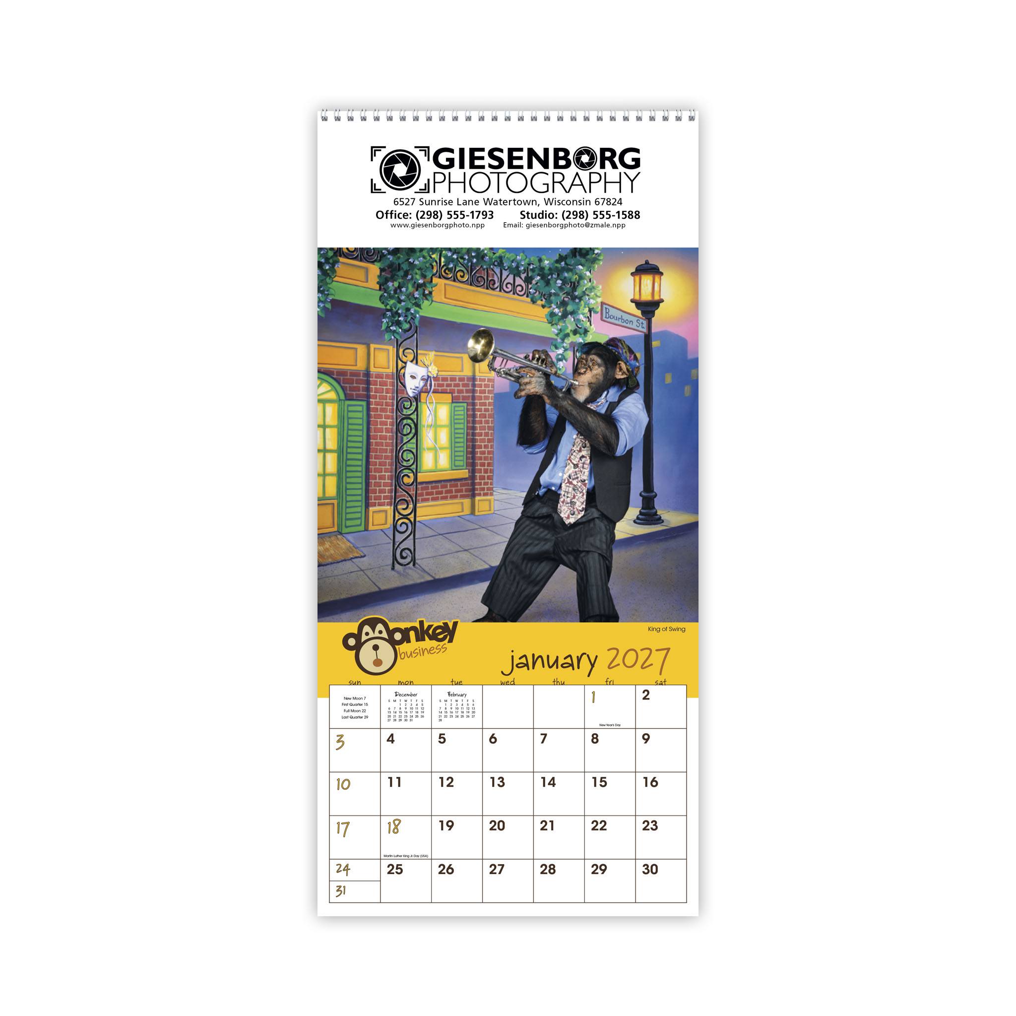 Monkey Business Calendar  Imprinted with Logo (Q824722)