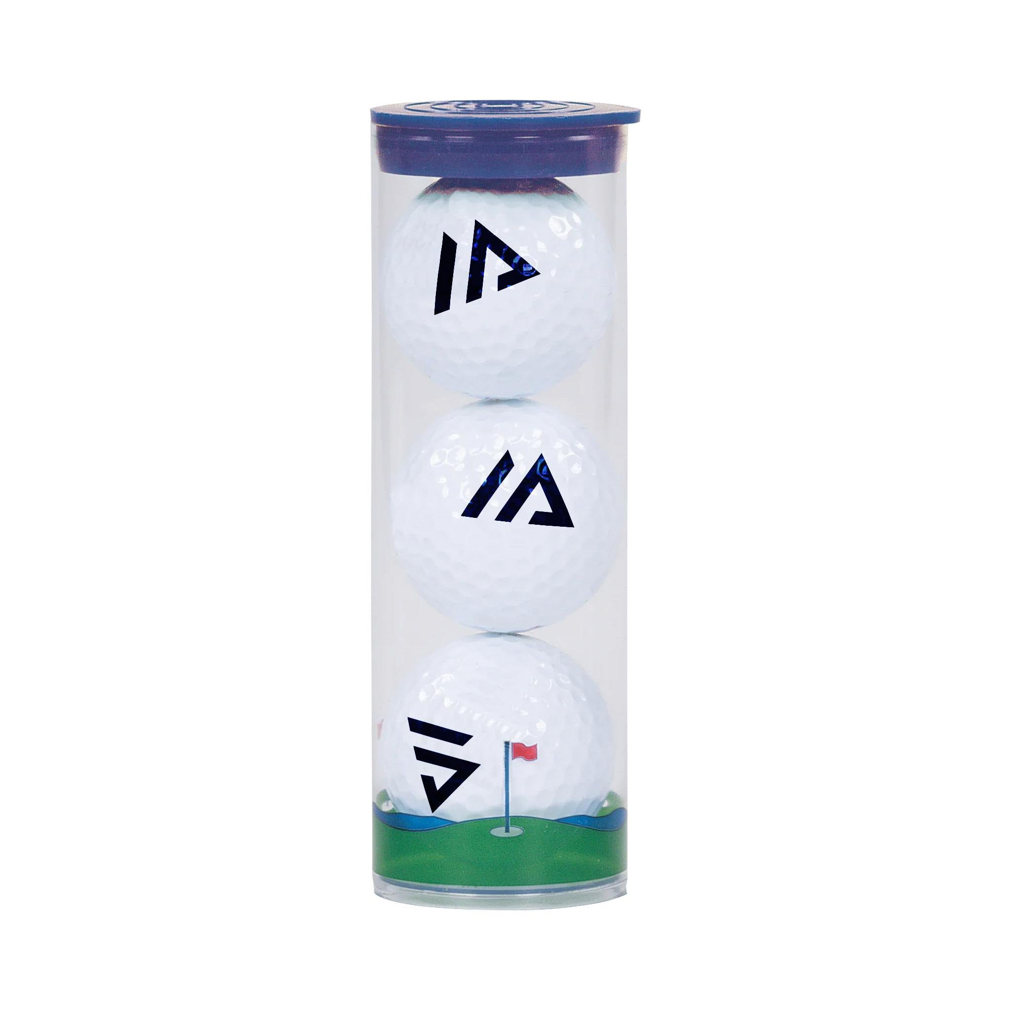 3 Ball Clear Tube With Wilson Chaos Golf Balls  Imprinted with Logo (Q828222)