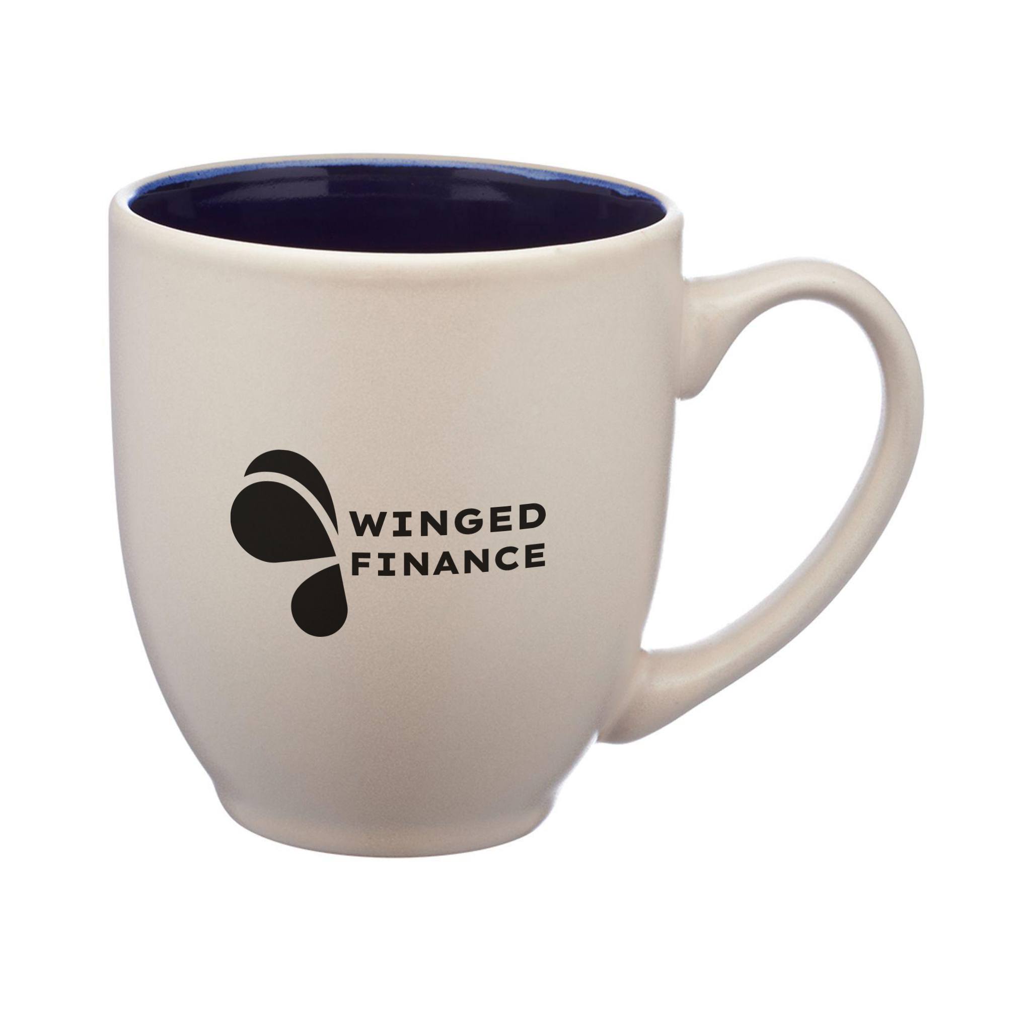 16 Oz. Carter Creme Bistro Ceramic Mugs (Q829222)