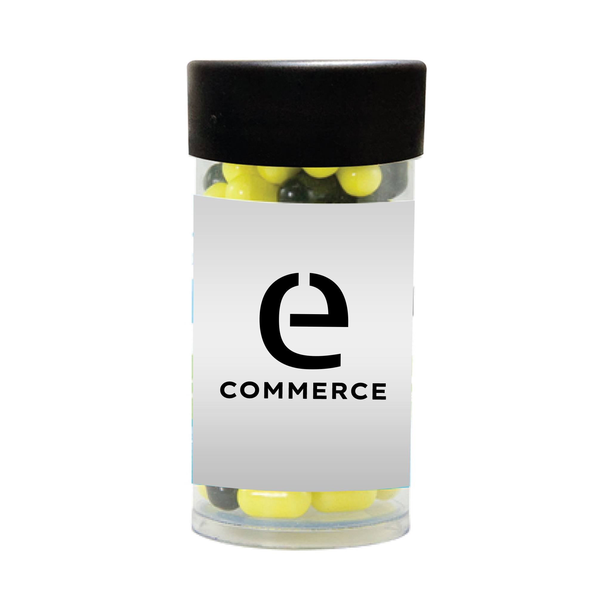 Gourmet Plastic Tube (Small) - Corporate Color Chocolates  Imprinted with Logo (Q832222)