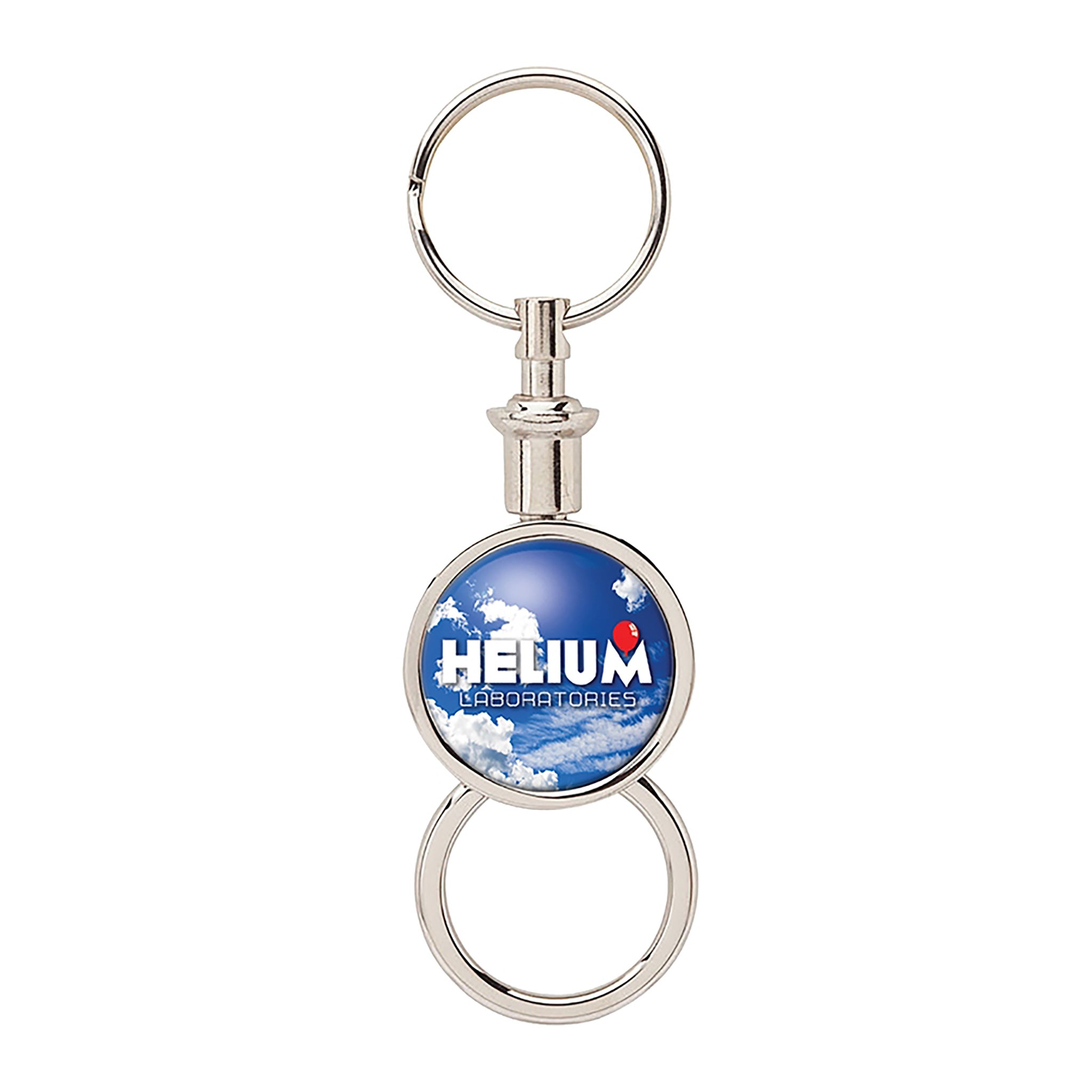 Chrome Separating Key Chain  Imprinted with Logo (Q833311)