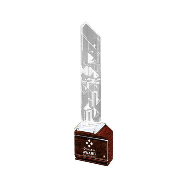 Harmonics-Lighted Wood Base Award  Imprinted with Logo (Q834122)