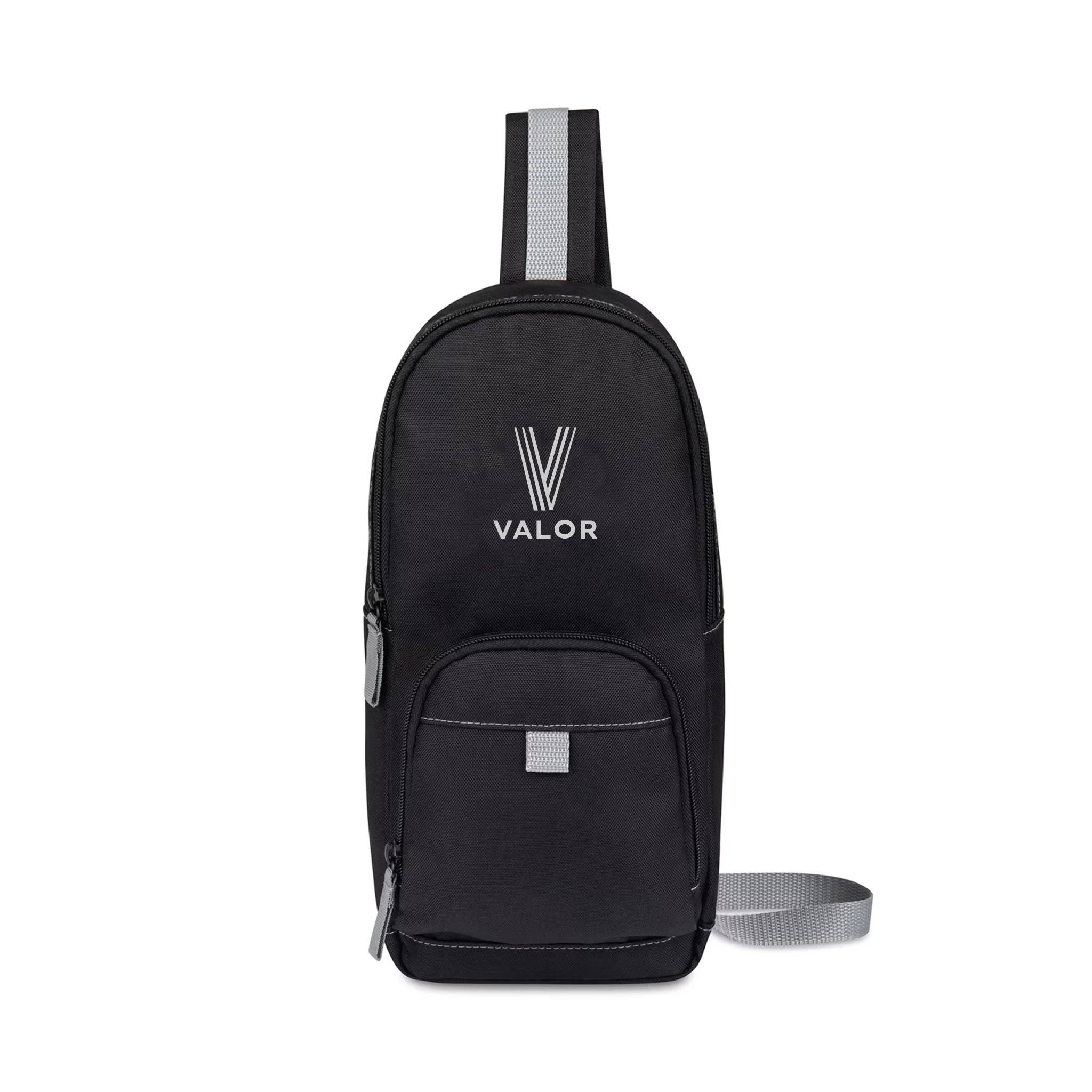 Repeat Recycled Poly Sling - Medium Grey  Imprinted with Logo (Q834822)