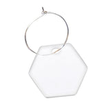 Hexagon Etched Acrylic Wine Charm (Q837922)