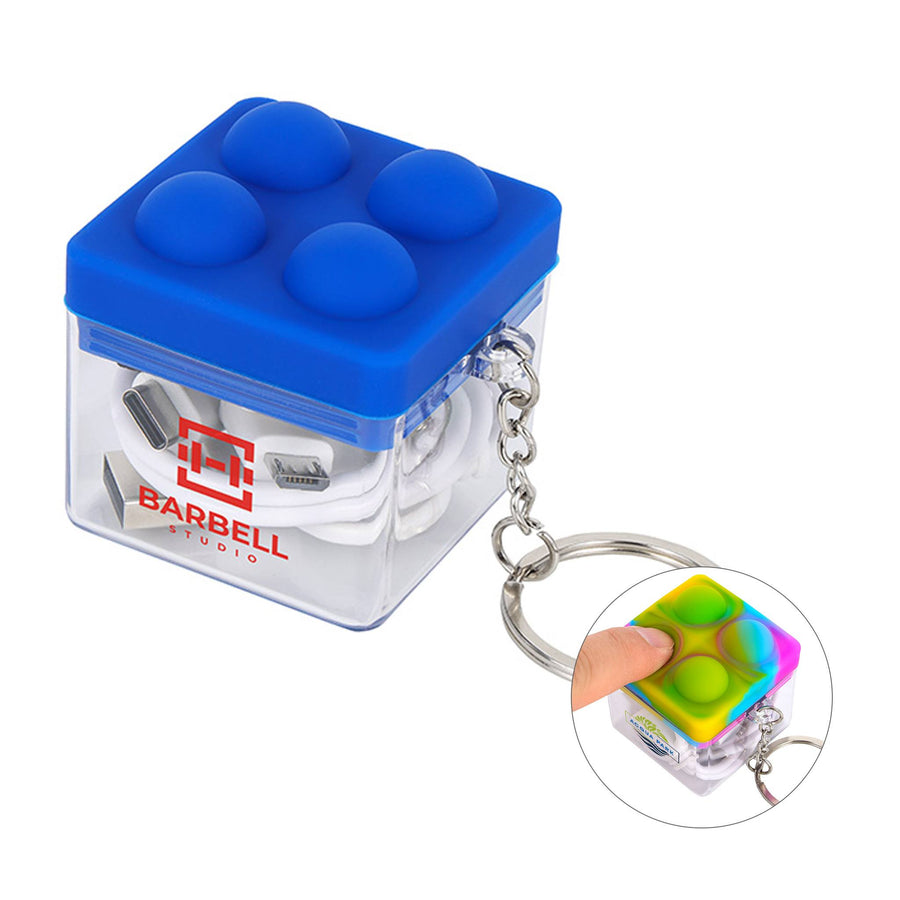 Push Pop Charging Cable With Keyring Screen Cleaner (Q838532)