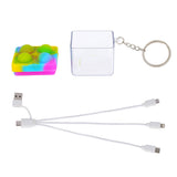 Push Pop Charging Cable With Keyring Screen Cleaner (Q838532)