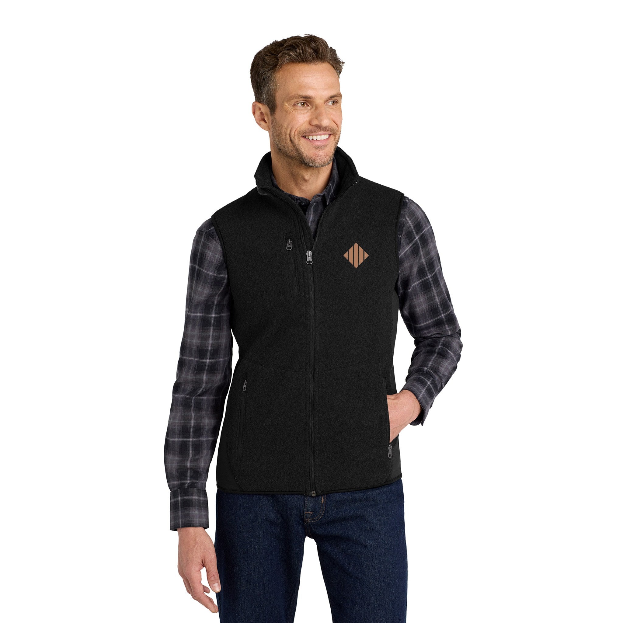 Port Authority­® R-Tek® Pro Fleece Full Zip Vest  Imprinted with Logo (Q840511)