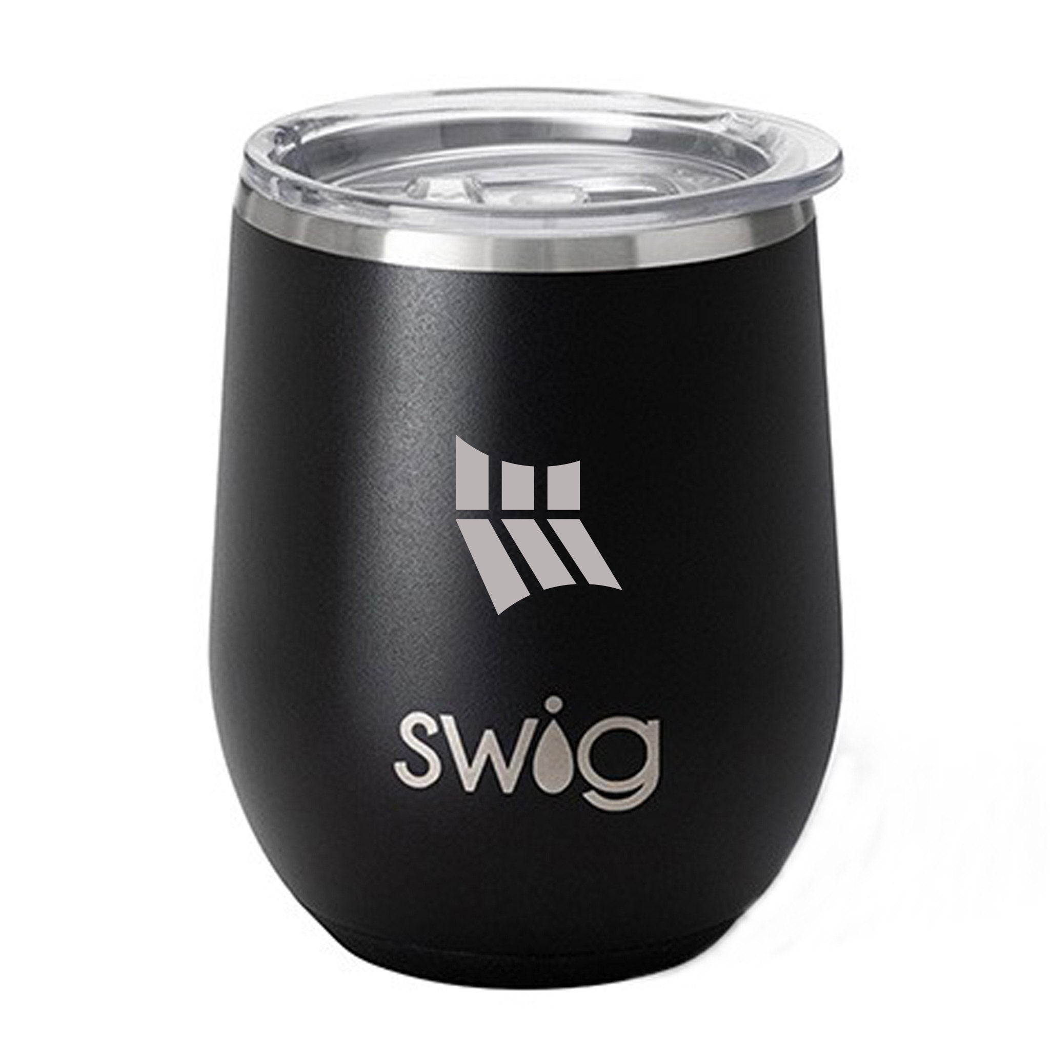 12 Oz. Swig Matte Stemless Wine Cup - Matte Black (Q840522)