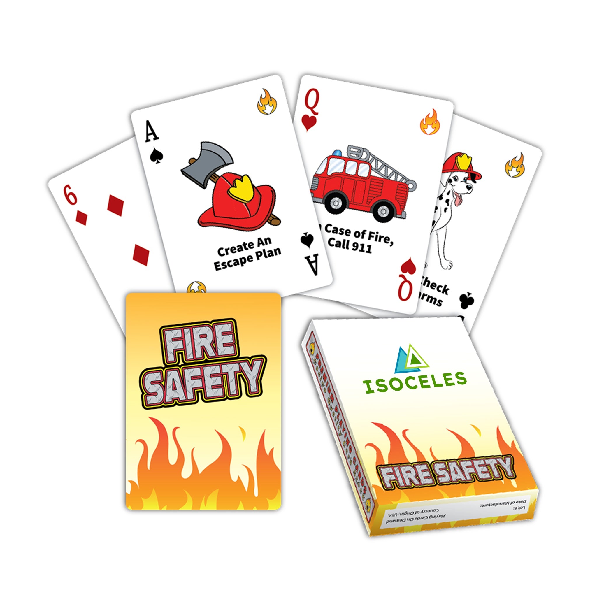 Fire Safety Playing Card Deck  Imprinted with Logo (Q840532)