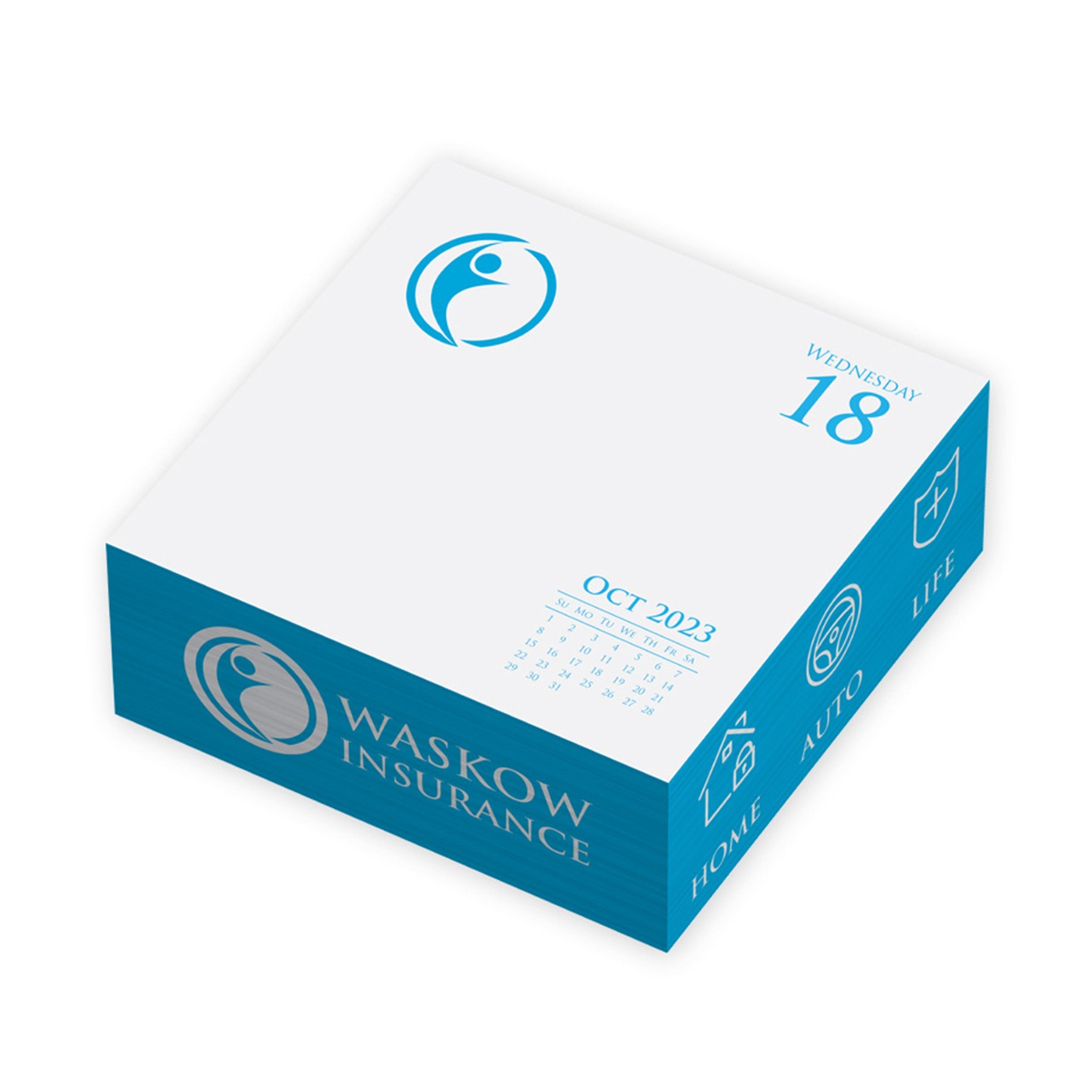 Post-it® Printed Notes Calendar Cubes - 3.38 x 3.38 x 1.63  Imprinted with Logo (Q841332)