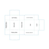 7.25" x 7.25" x 3.63" E-Flute Fold Above Box (Q841422)