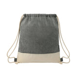 Split Recycled Cotton Drawstring Bag (Q842322)