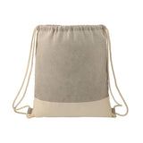 Split Recycled Cotton Drawstring Bag (Q842322)