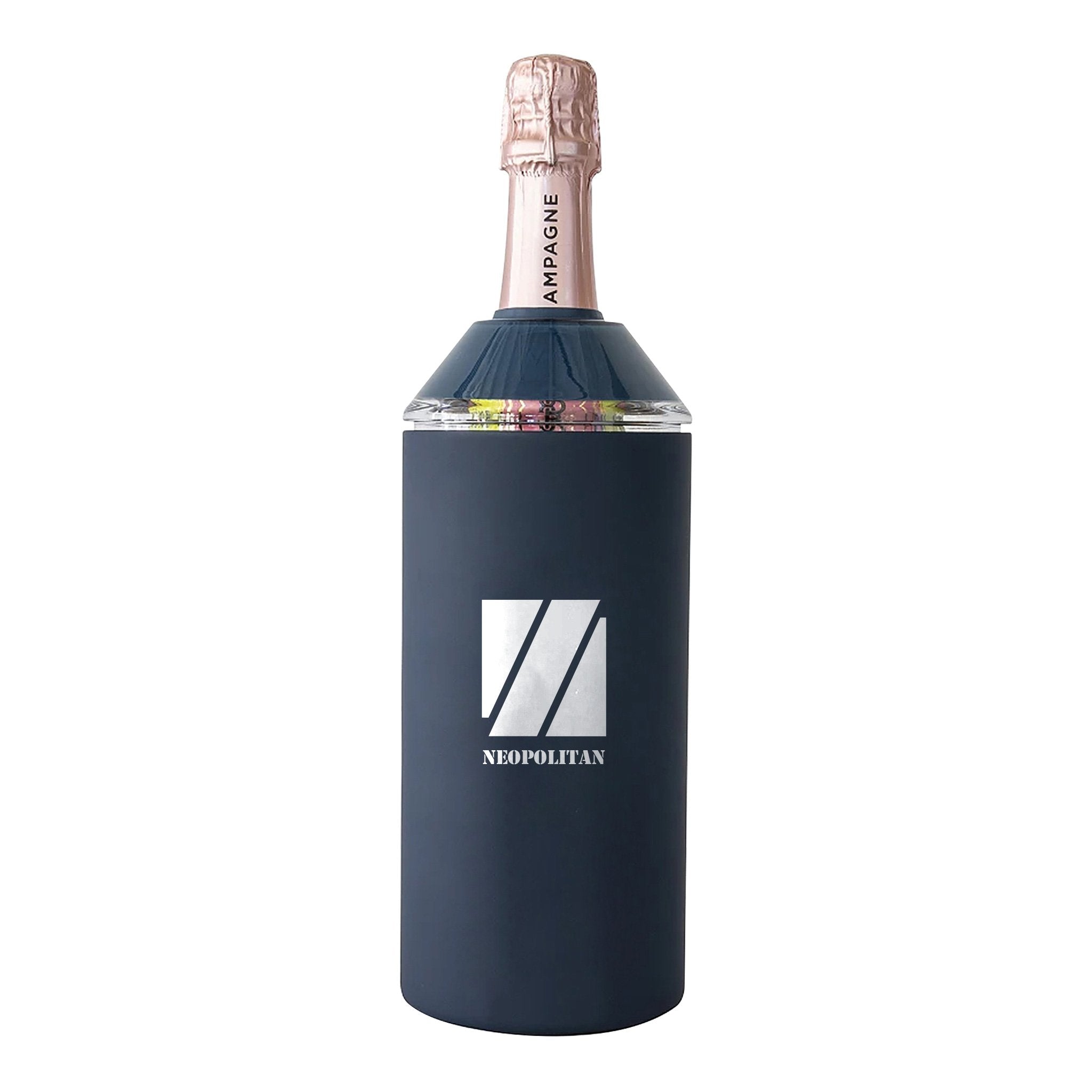 Vinglace Wine Bottle Insulator - Navy  Imprinted with Logo (Q842622)
