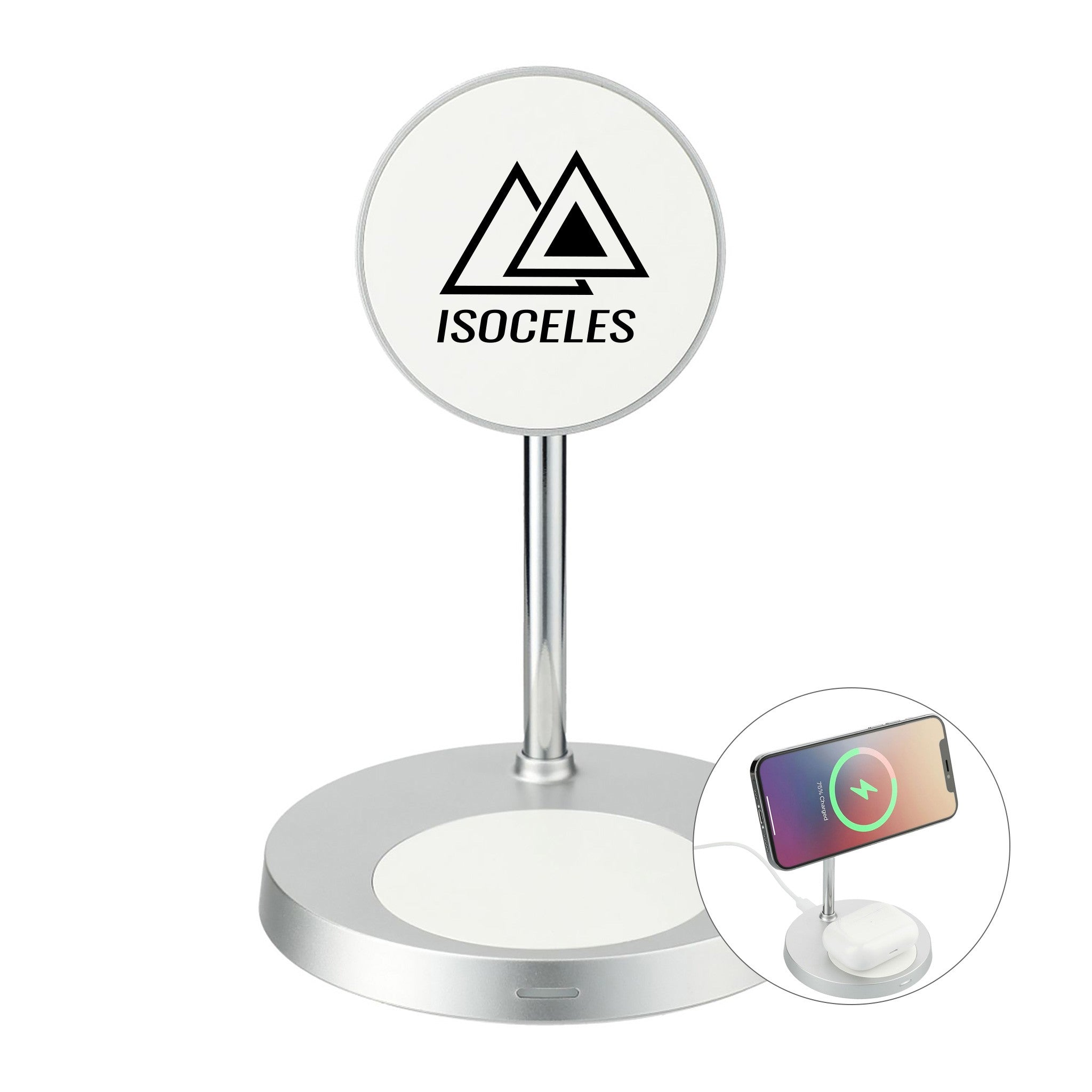 MagClick™ Dual Fast Wireless Charging Stand With Base (Q844422)