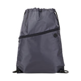 Robin Drawstring Polyester Bag with Front Zipper Pocket (Q844432)