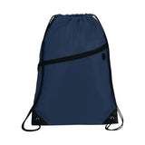 Robin Drawstring Polyester Bag with Front Zipper Pocket (Q844432)
