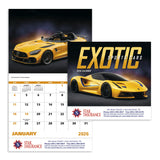 Exotic Sports Cars - Stapled Calendar  Imprinted with Logo (Q844722)