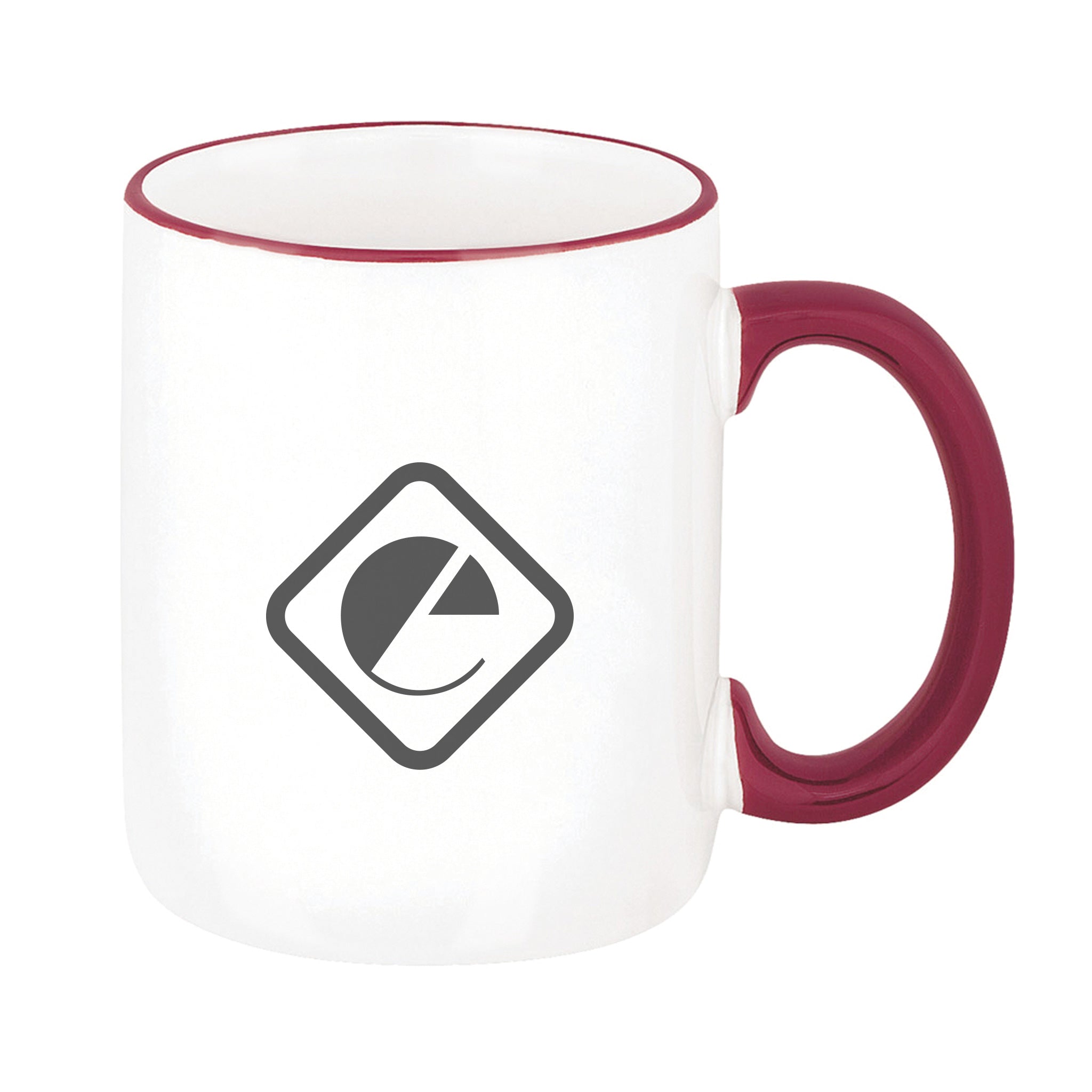 Two-Tone Ceramic Mug (12 oz.)  Imprinted with Logo (Q847311)