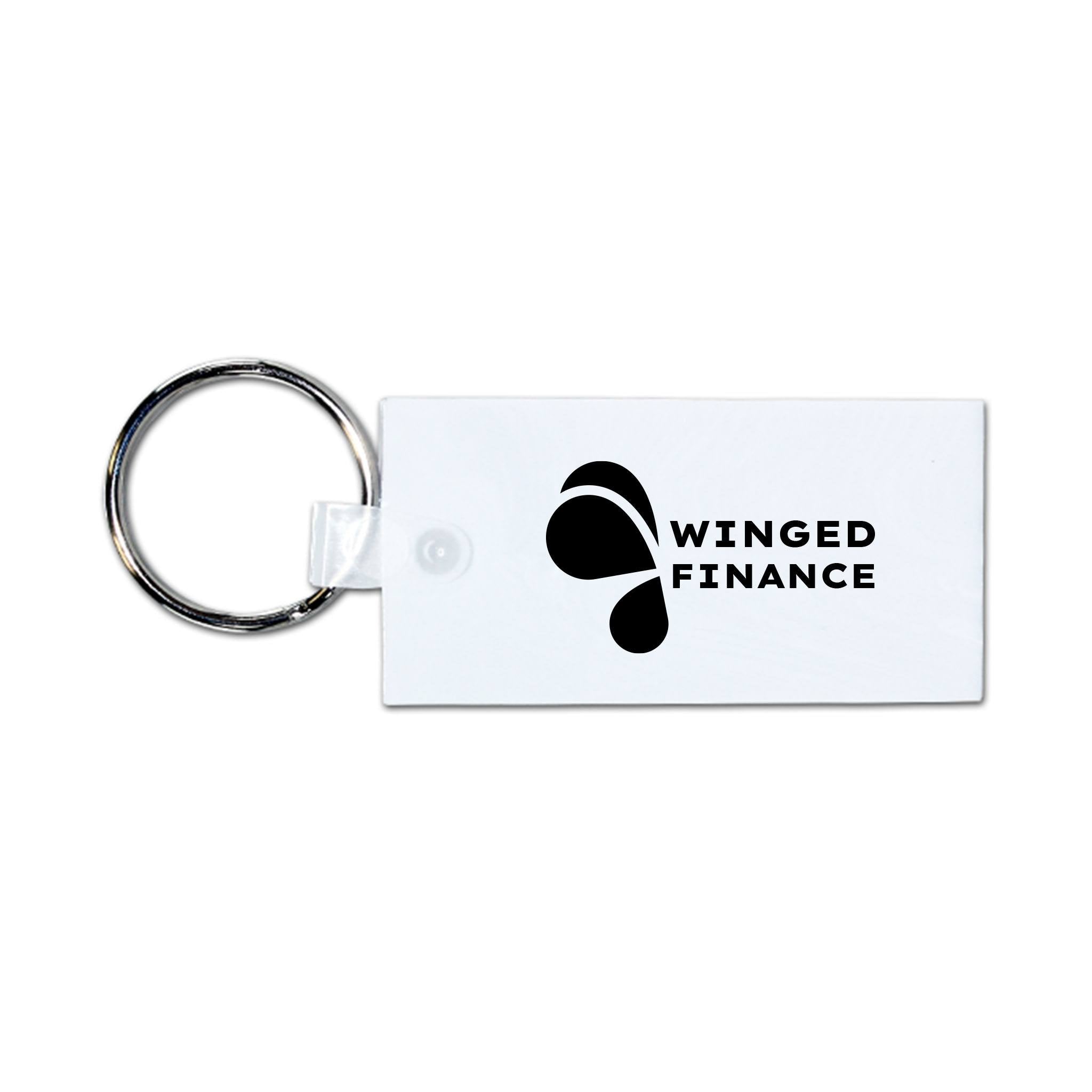 Rectangle Key Fob  Imprinted with Logo (Q847611)