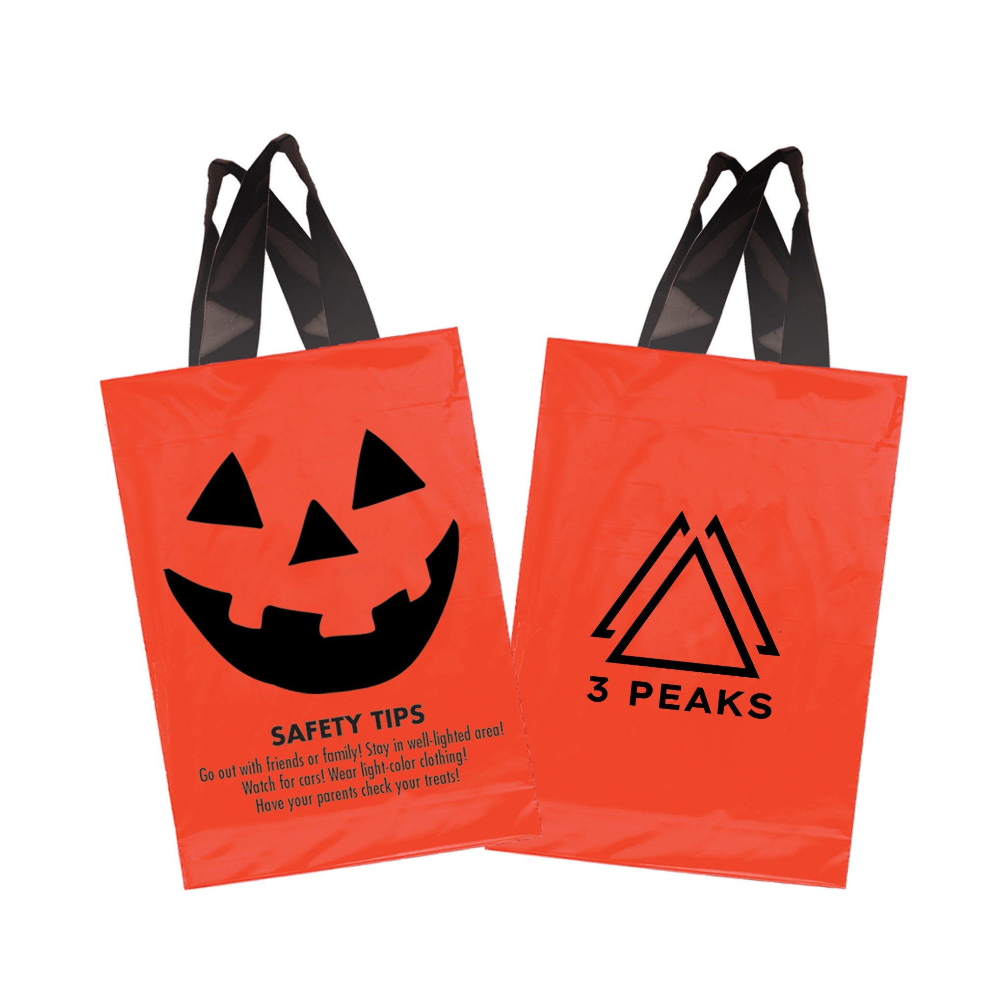 Stock Design Halloween Soft Loop Shopper Bag - Pumpkin Face & Safety Tips (Q850222)