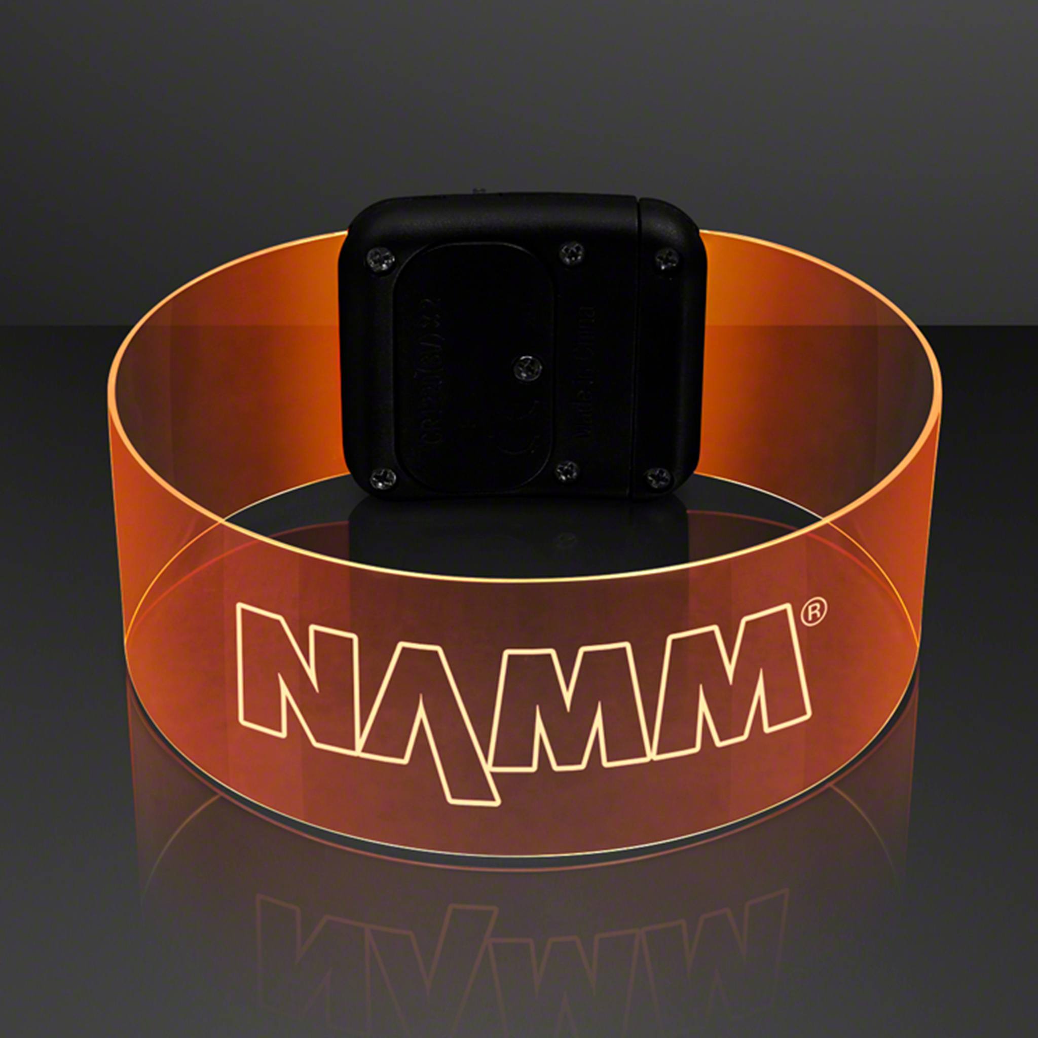 Cosmic Orange LED Magnetic Clasp Bracelets - Laser Engrave  Imprinted with Logo (Q852632)