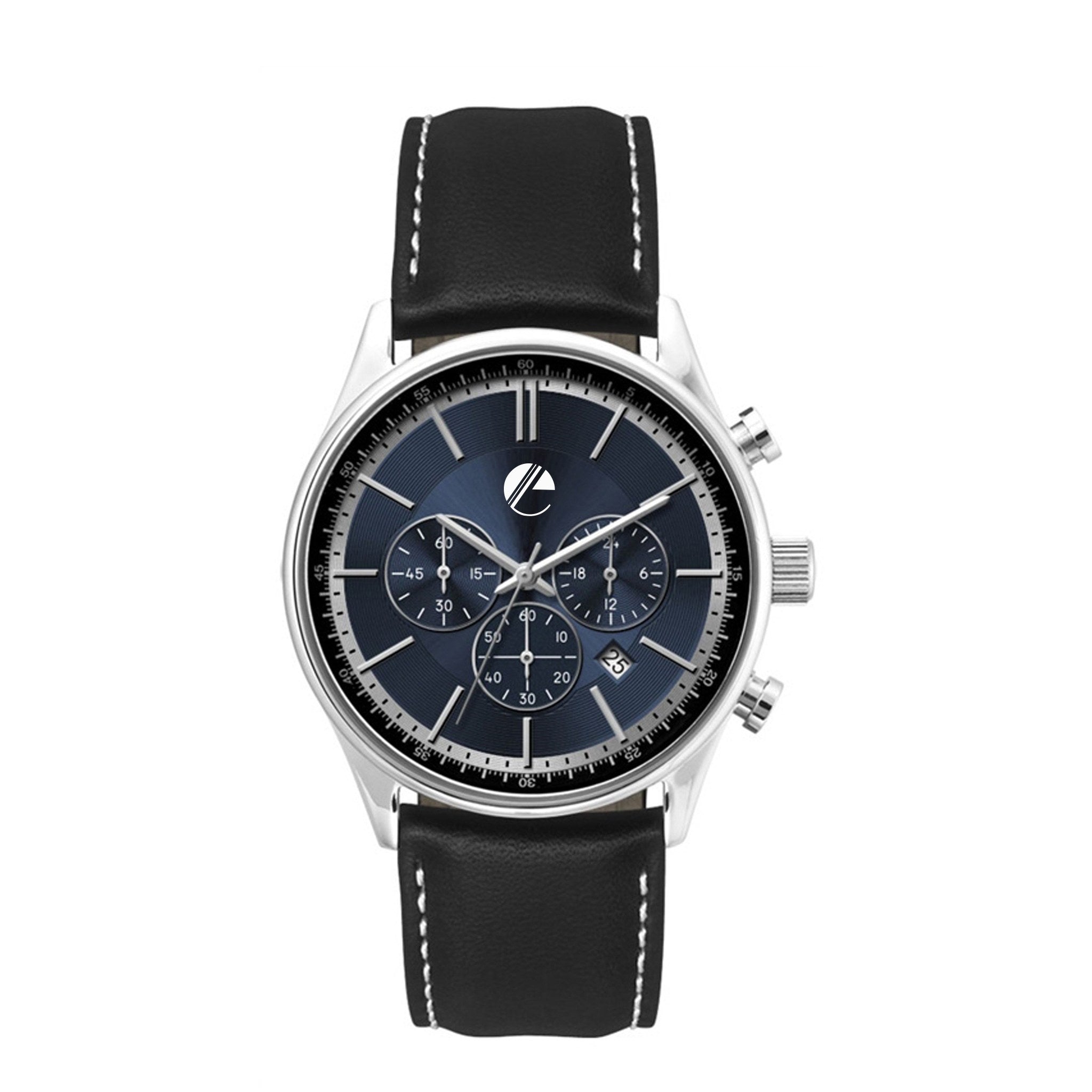 Unisex Watch Blue Sunray Dial Chronograph  Imprinted with Logo (Q853222)