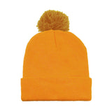 New- Long Knit Beanie With Pom (Q853632)
