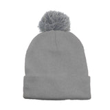 New- Long Knit Beanie With Pom (Q853632)