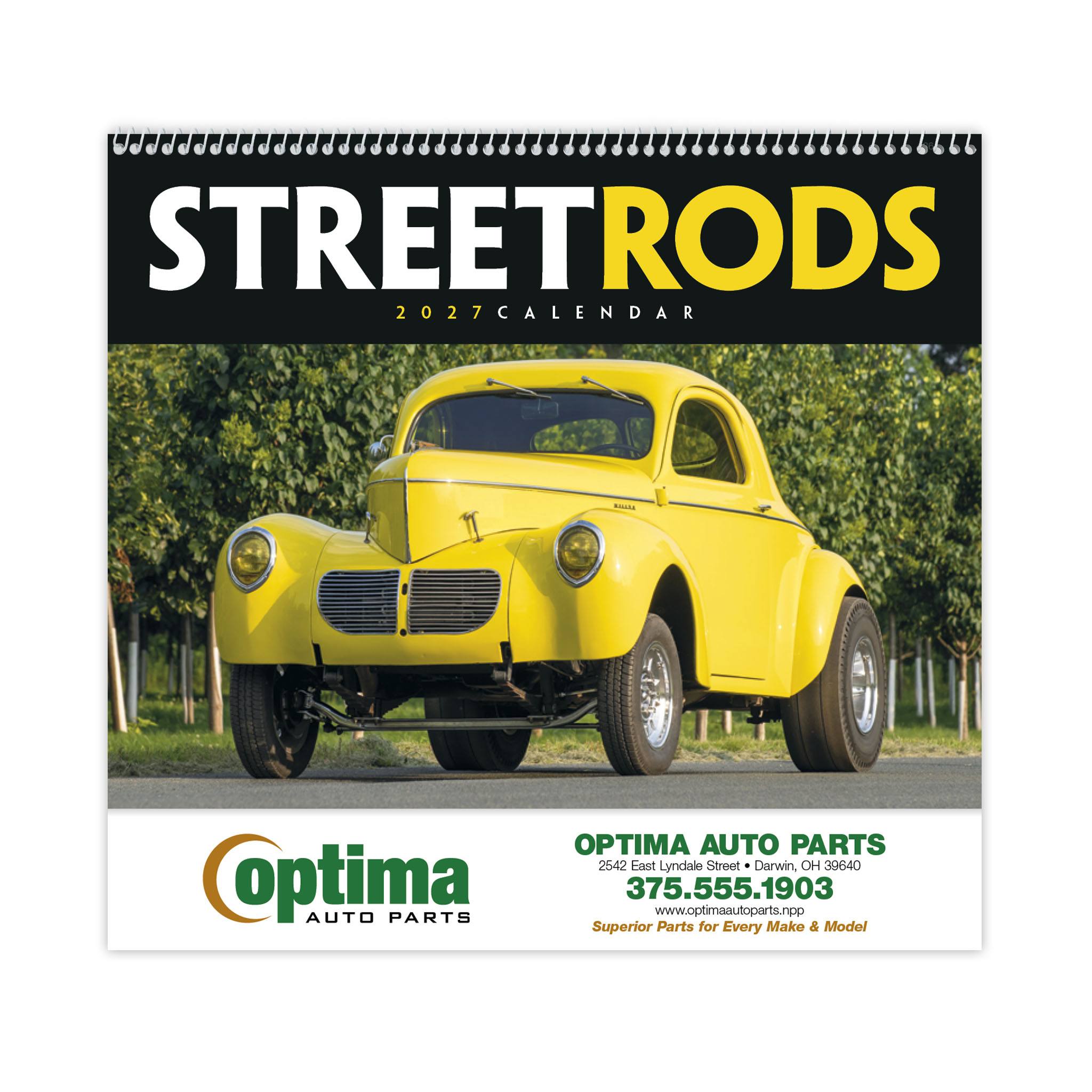 Street Rods - Calendar  Imprinted with Logo (Q854722)
