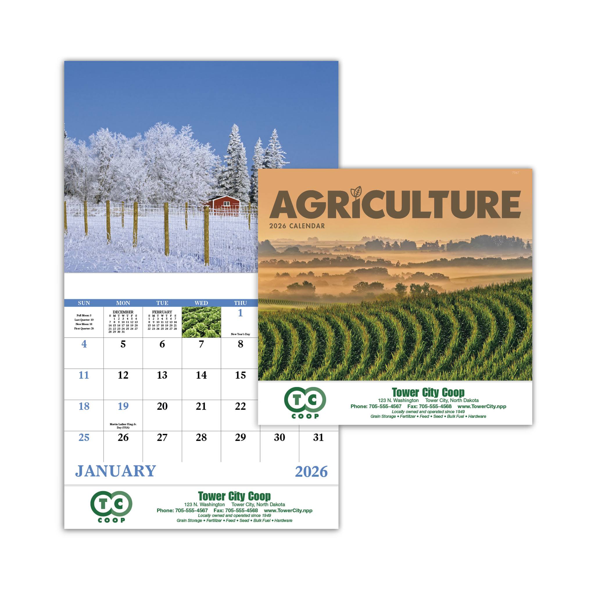 Agriculture - Stapled Calendar  Imprinted with Logo (Q855722)