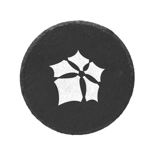 Round Slate Coaster Set  Imprinted with Logo (Q855922)