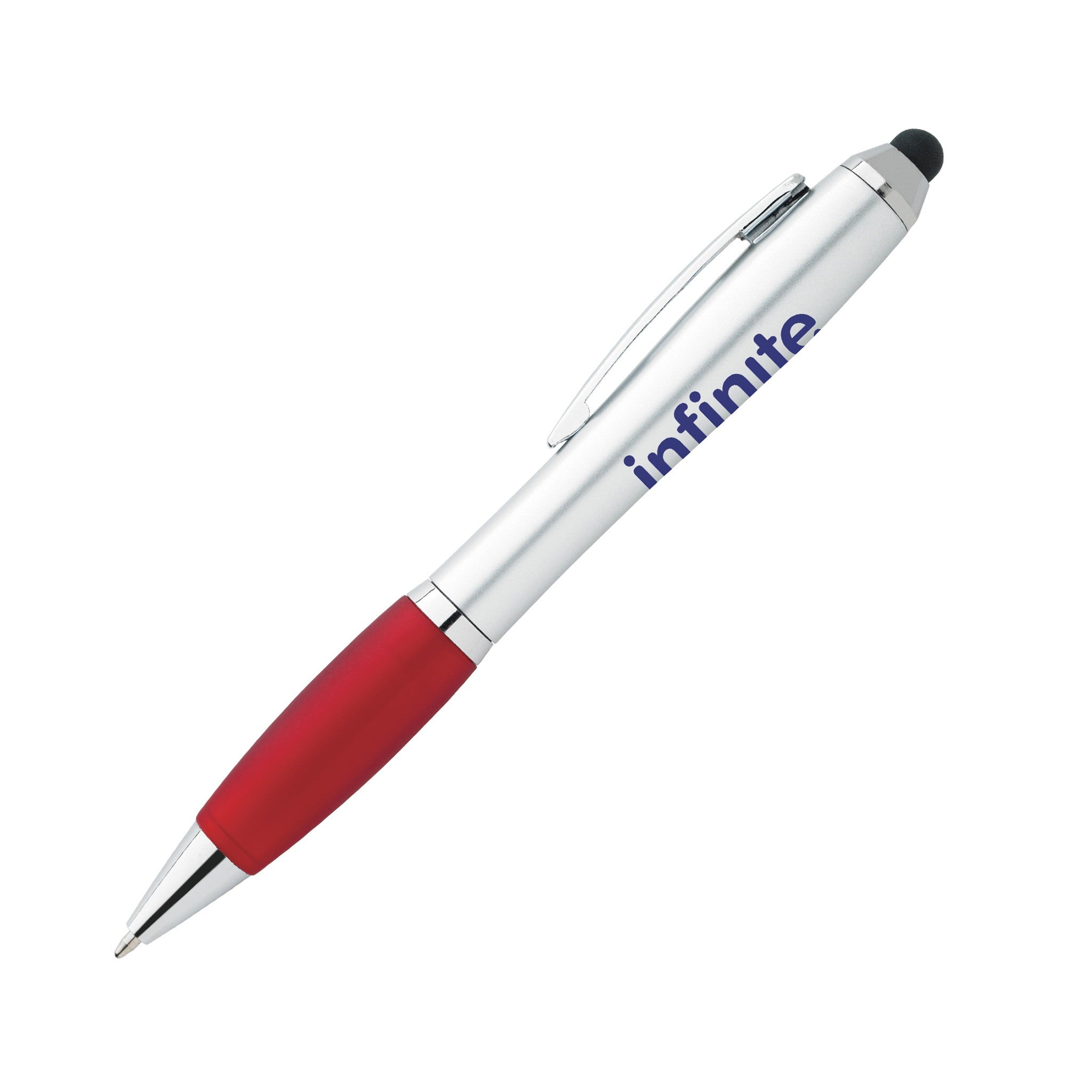 Twist-Action Ion Silver Stylus Pen  Imprinted with Logo (Q856311)