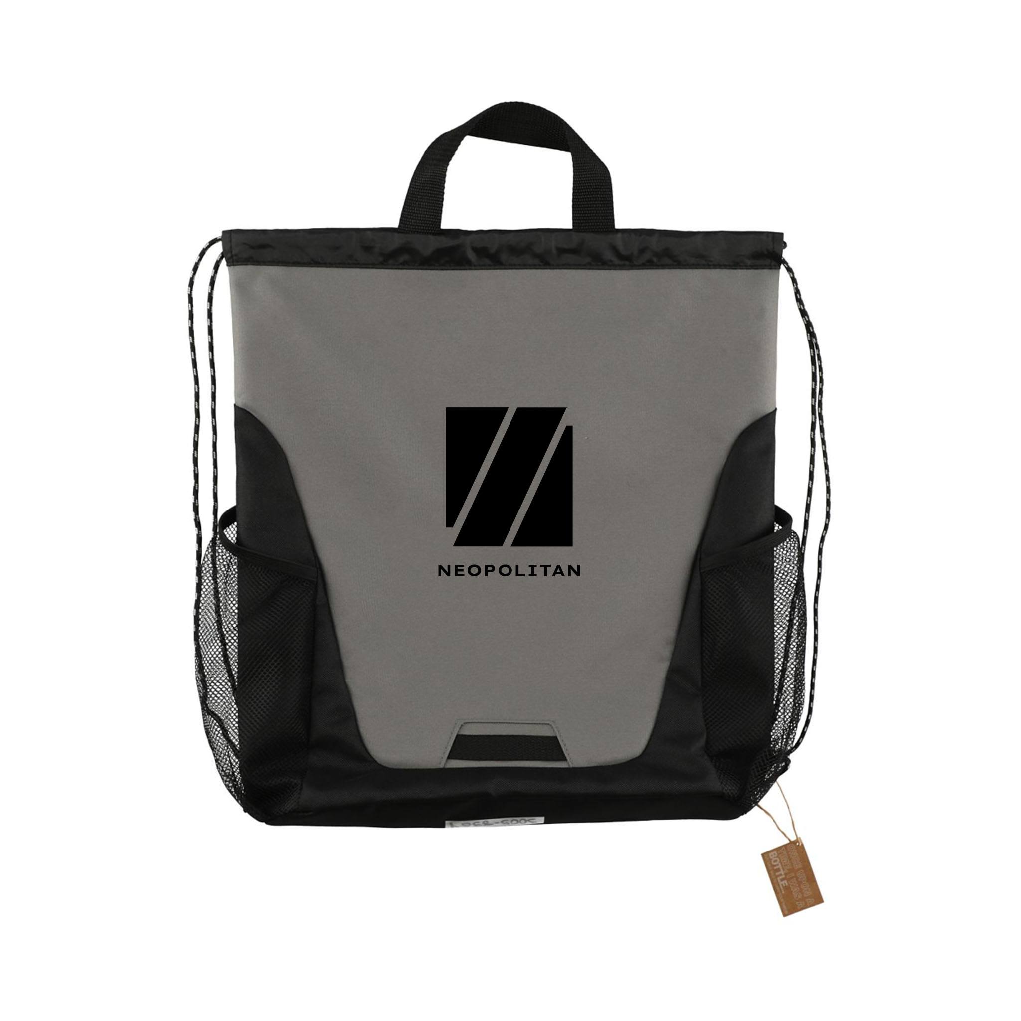 Rainier Recycled Drawstring Bag  Imprinted with Logo (Q856922)