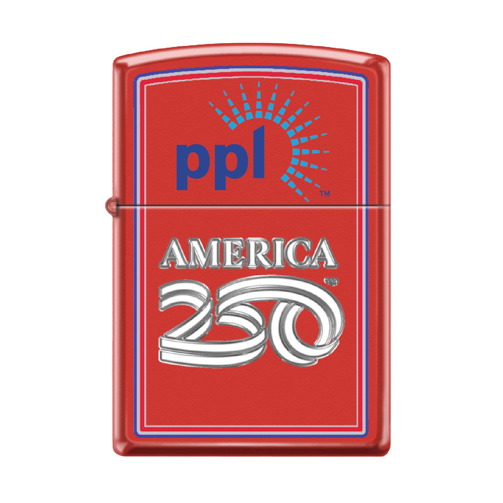 America250 Red Matte Zippo® Windproof Lighter  Imprinted with Logo (Q858532)