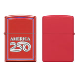 America250 Red Matte Zippo® Windproof Lighter (Q858532)