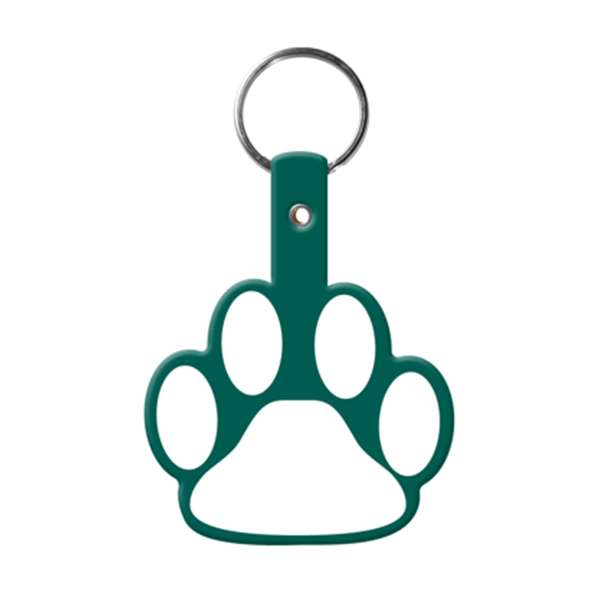 Paw Shaped Flexible Key Tag (Q860332)