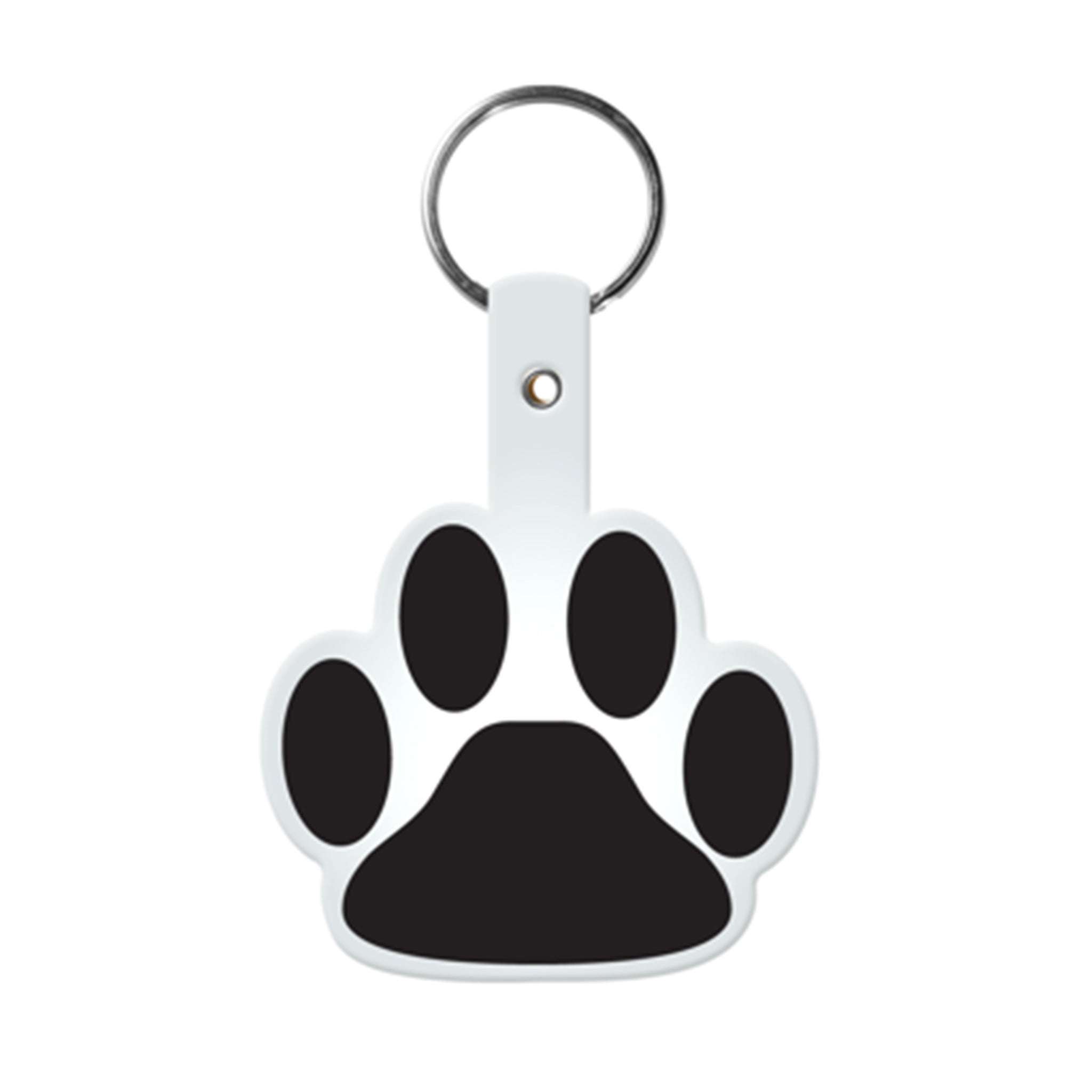 Paw Shaped Flexible Key Tag (Q860332)