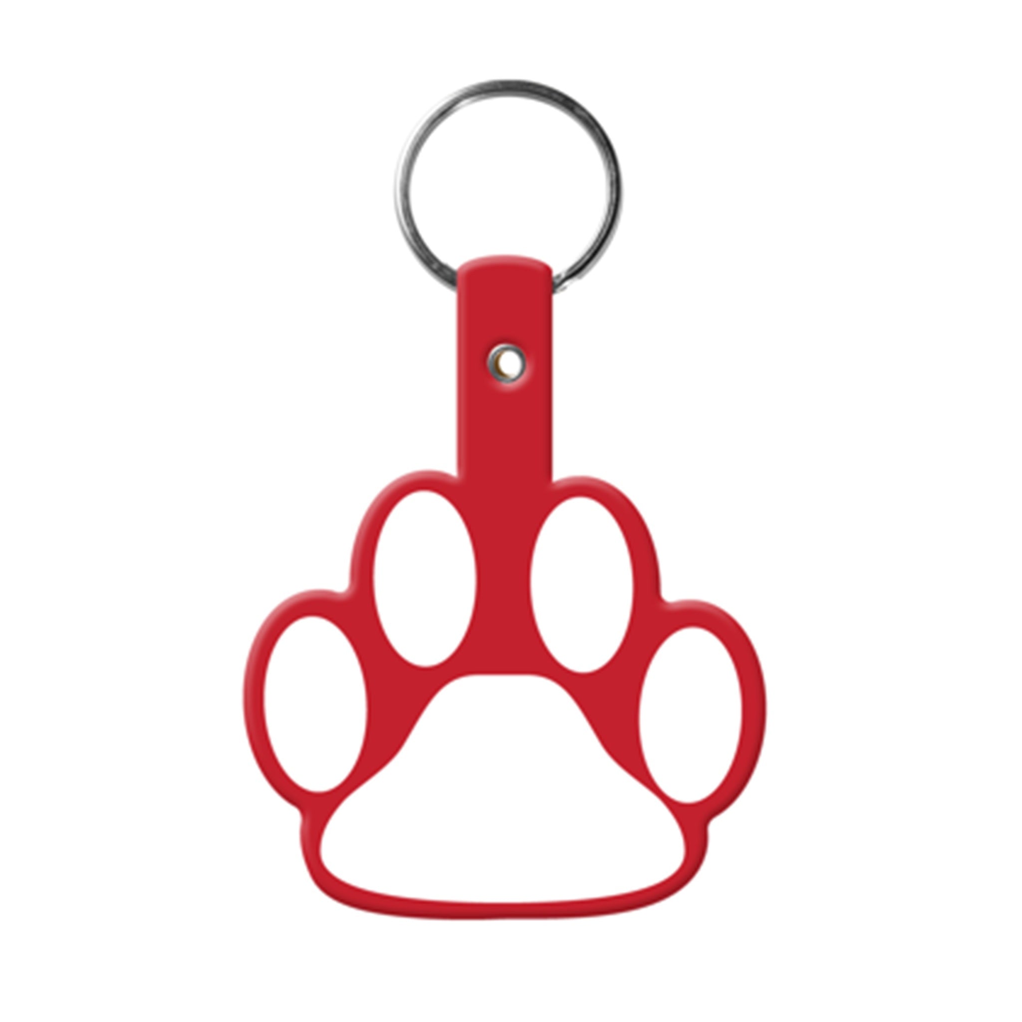 Paw Shaped Flexible Key Tag (Q860332)