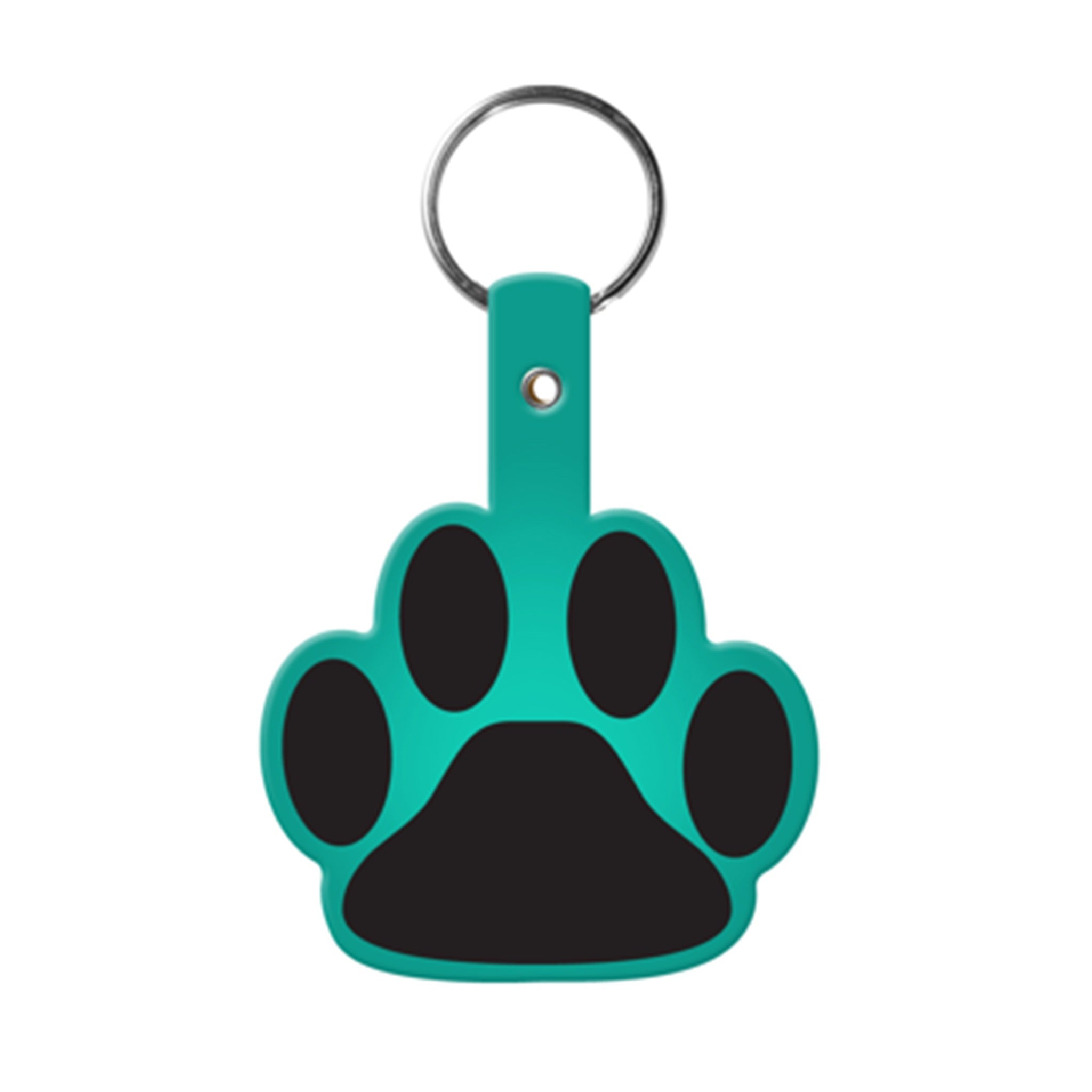 Paw Shaped Flexible Key Tag (Q860332)